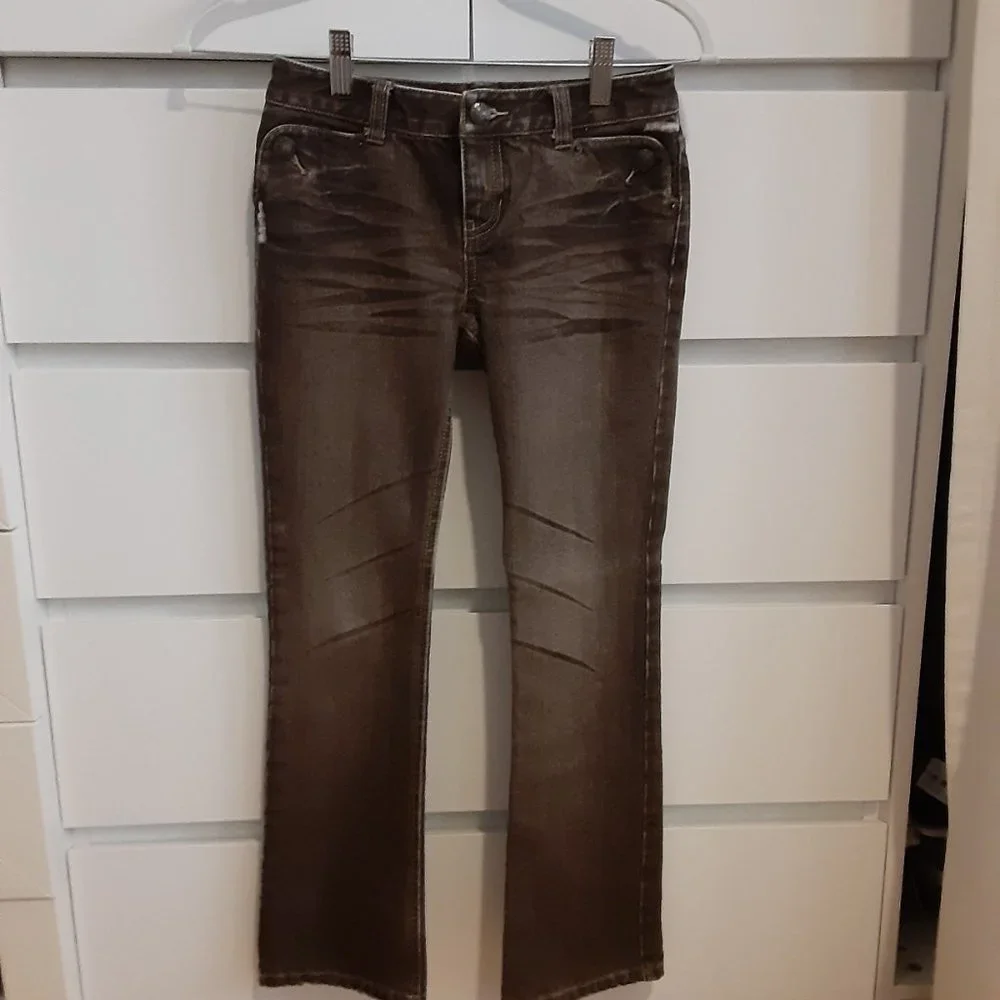 Ralph Lauren Chocolate washed flared leg jeans - kids size 8